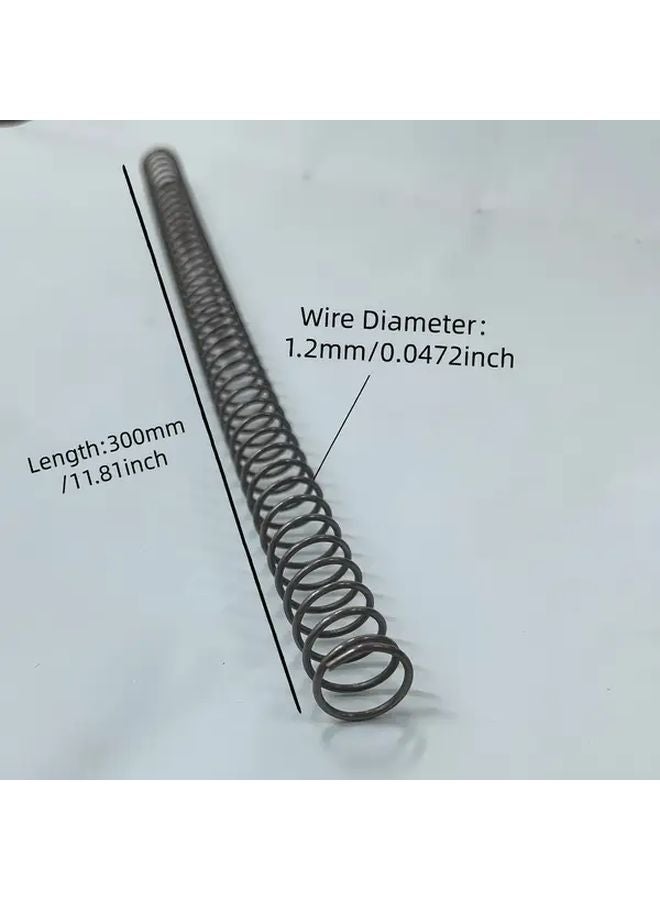 مجموعة من 5 قطع، سلك بقطر 1.2 مم، طول 300 مم، نوابض ضغط بقطر خارجي 14-18 مم - Image 2